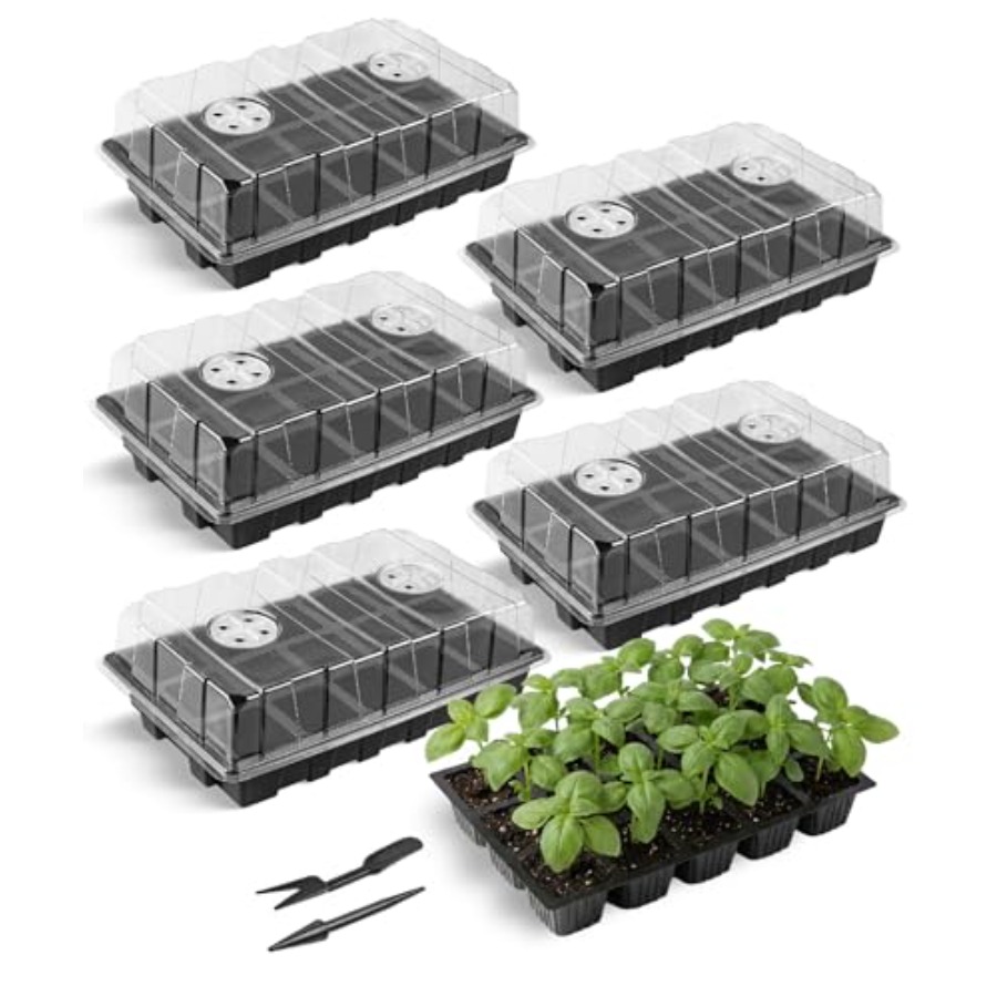 Humidity Dome Kit - 5-Set Seed Starter Tray Kits Durable