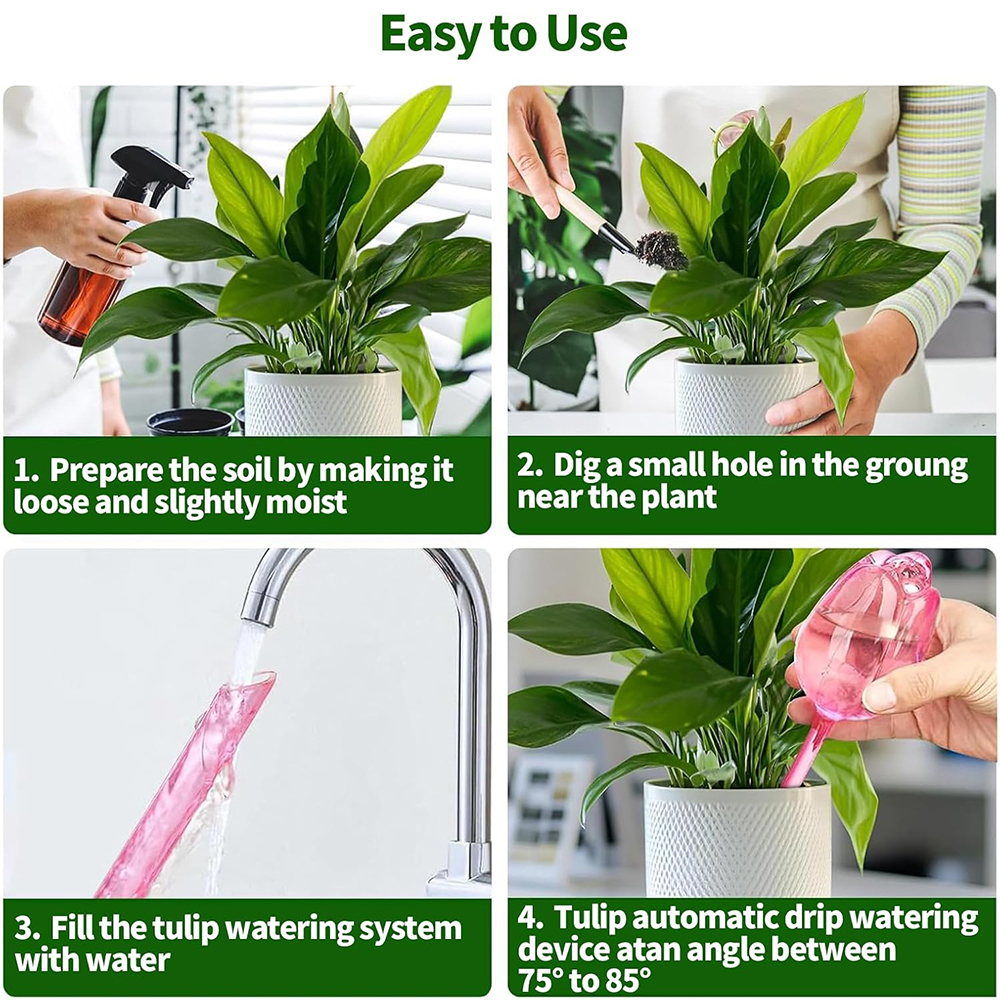 2/4pcs Tulip-Shaped Self-Water - đánh giá và giá Self Watering Insert