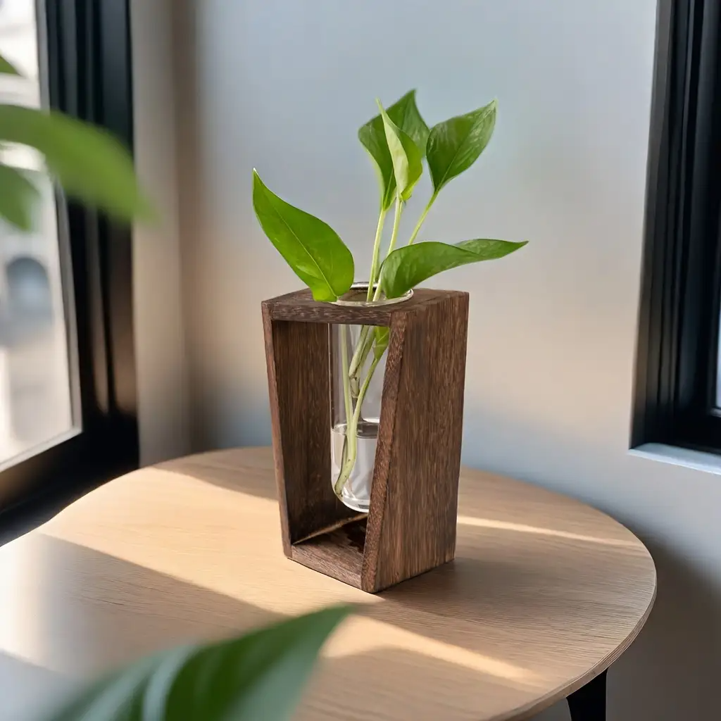 Modern Wood Propagation Vase - - đánh giá và giá Propagation Station Vase
