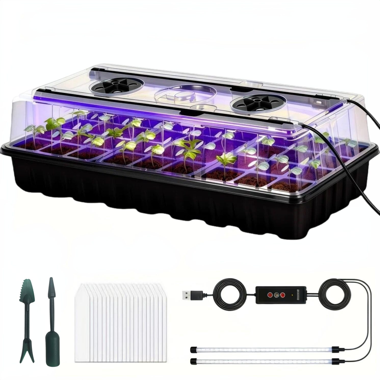 36-Cell Seed Starter Tray W/ G - đánh giá và giá Humidity Dome Kit