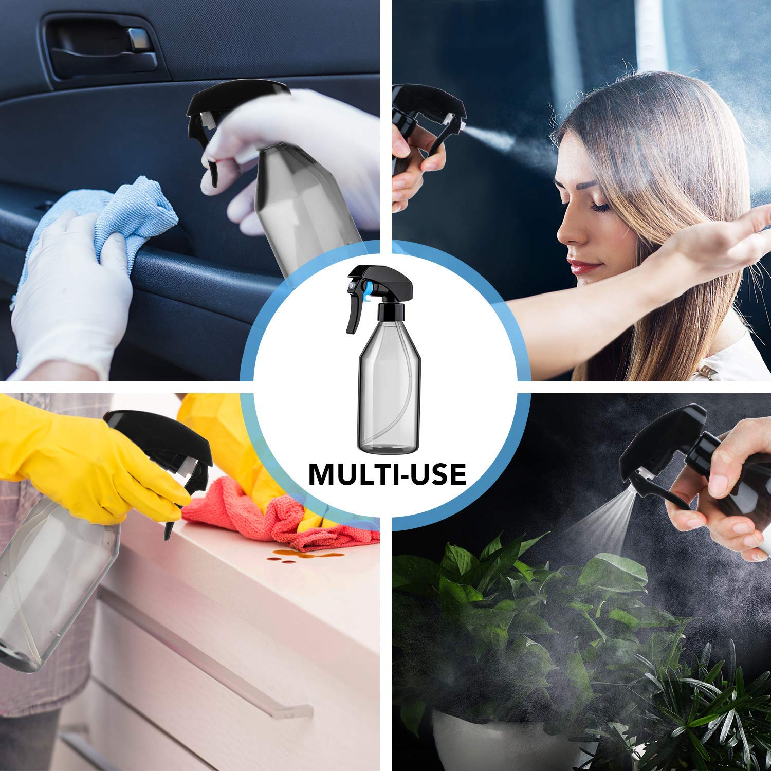 3Pack Spray Bottle, 10oz Plast - đánh giá và giá Misting Bottle Fine