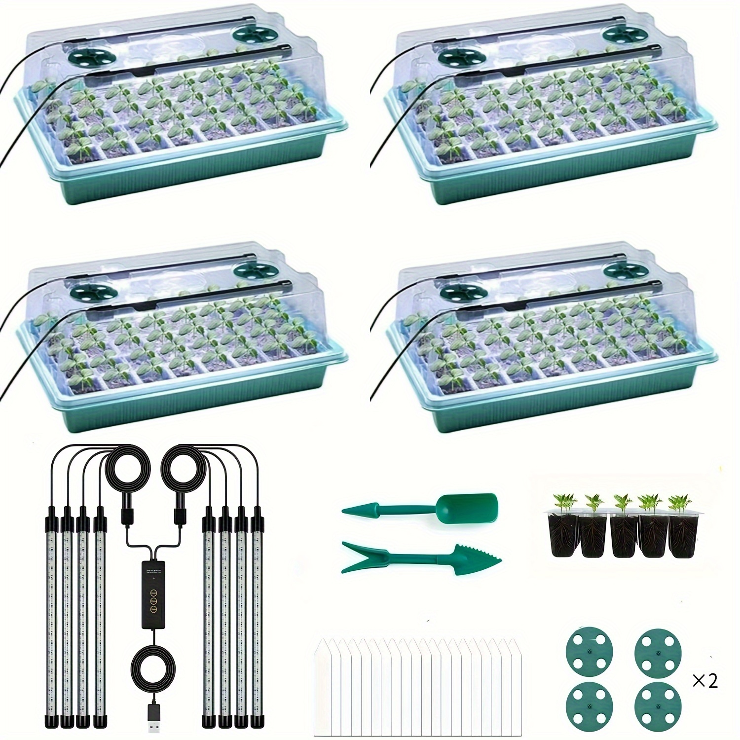 4-Pack Seed Starter Tray Kit 1 - đánh giá và giá Humidity Dome Kit