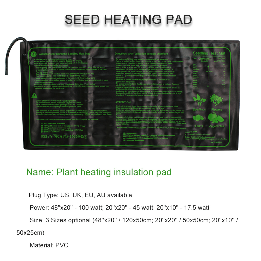 Seedling Heating Pad 3 Sizes W - đánh giá và giá Heat Mat Seedling