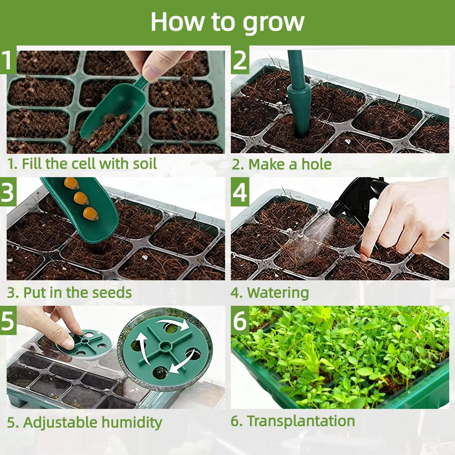 3Pcs Seed Starter Tray Mini Gr - đánh giá và giá Humidity Dome Kit