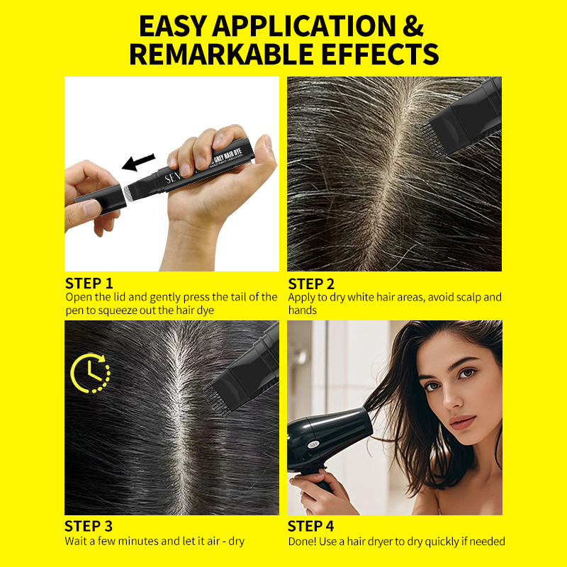 Temporary Hair Dye Pen Comb In - đánh giá và giá Root Stimulator Liquid
